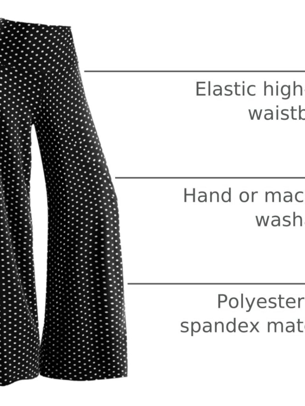 Palazzo Pants for Women Wide Leg Flowy Pants Casual Comfy High Waist Summer Pant - Picture 4 of 7